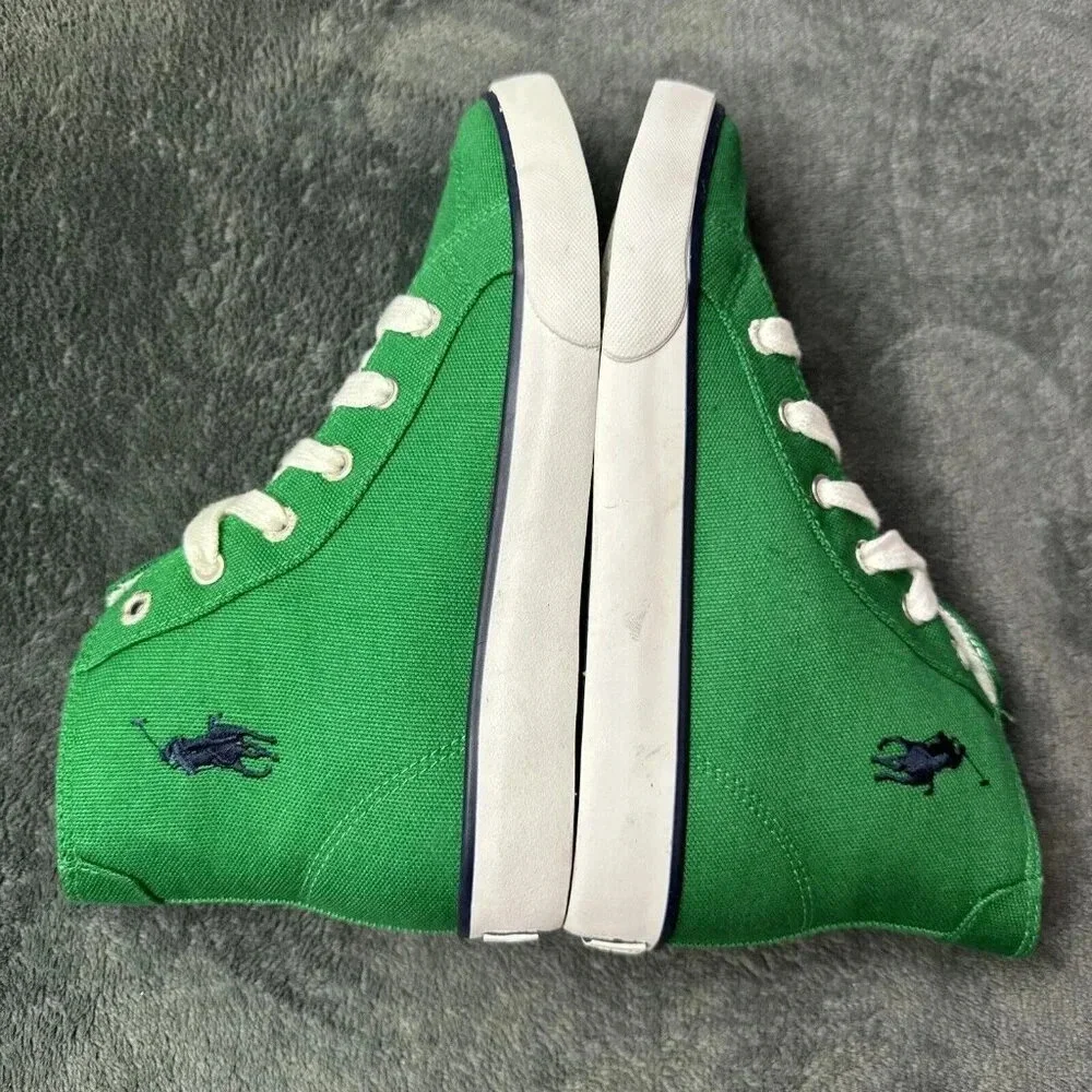Polo Ralph Lauren Kelly Brisbane Hi 91718 Kids Sneaker Green Size 2